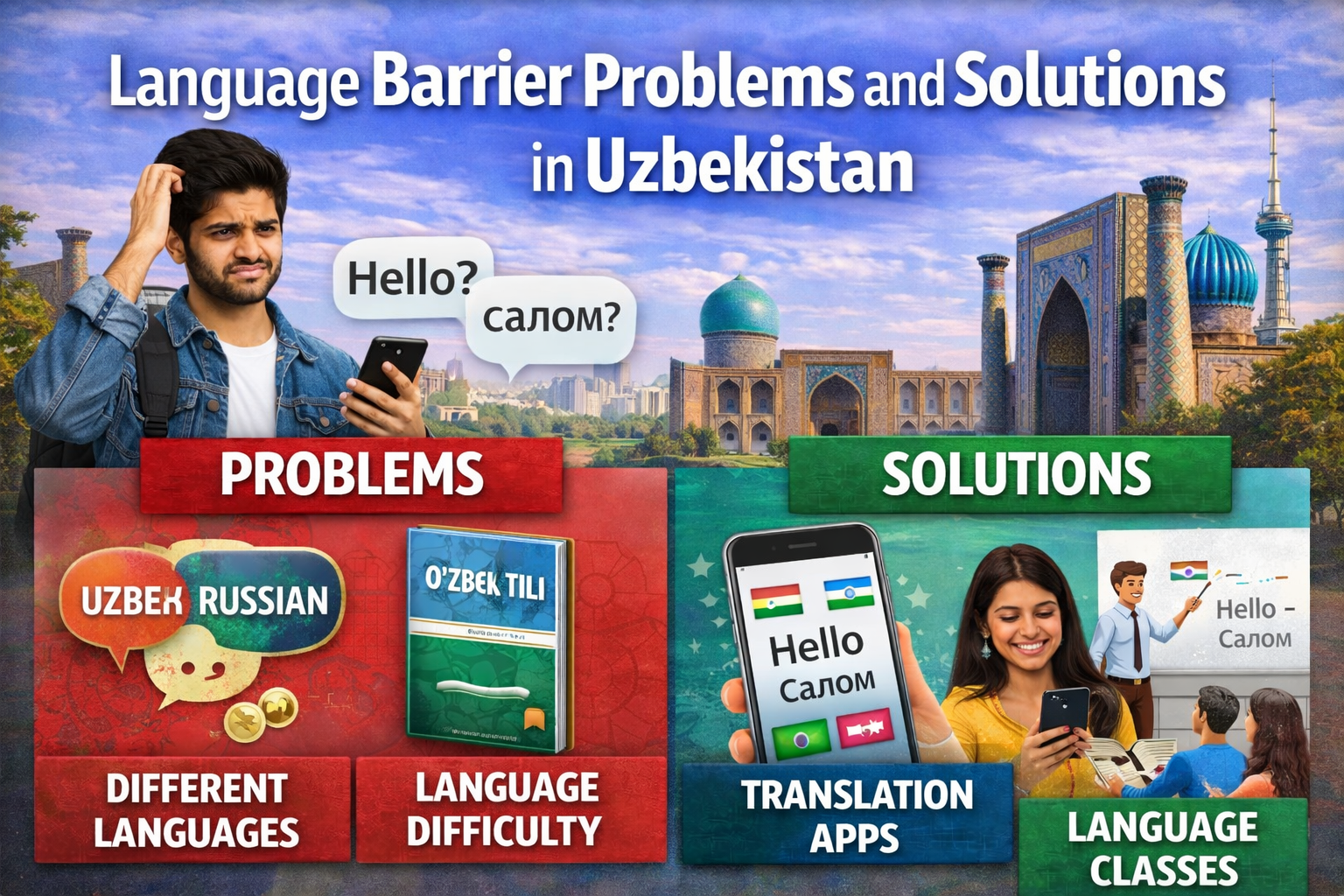 Language Barrier Problems and Solutions in Uzbekistan